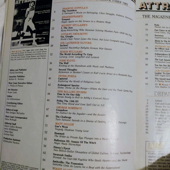 Coming Attractions  Mick Jagget 1982 Vol 1 Issue 2 Magazine - Picture 8 of 8